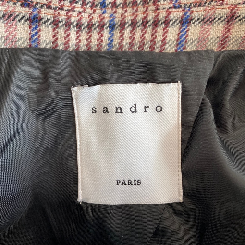Sandro Plaid Toggle-Closure Blazer - Picture 12 of 15
